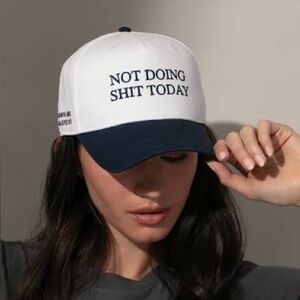 White and Black Statement Cap